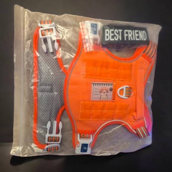 Tactical/Service No Pull Reflective Dog Harness With Velcro Sides, M - Picture 2 of 8